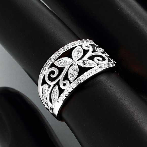 Jewelry | Hollow Crystal Luxury 925 Silver Plated Vintage  \